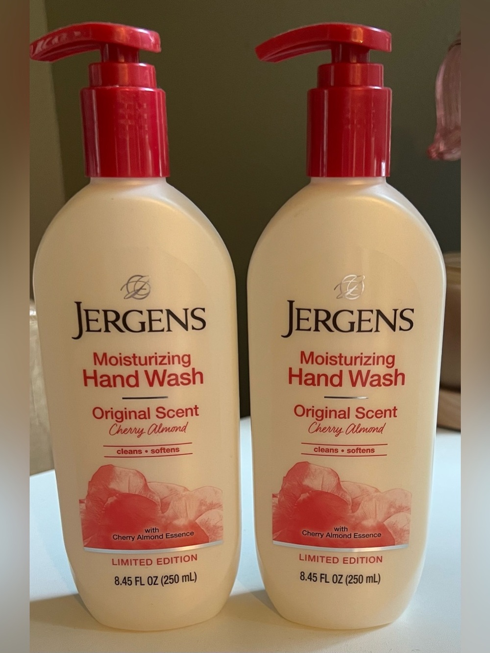 Jergens Limited Edition Original Cherry Almond Scented Hand Wash x’s 2 Bottles